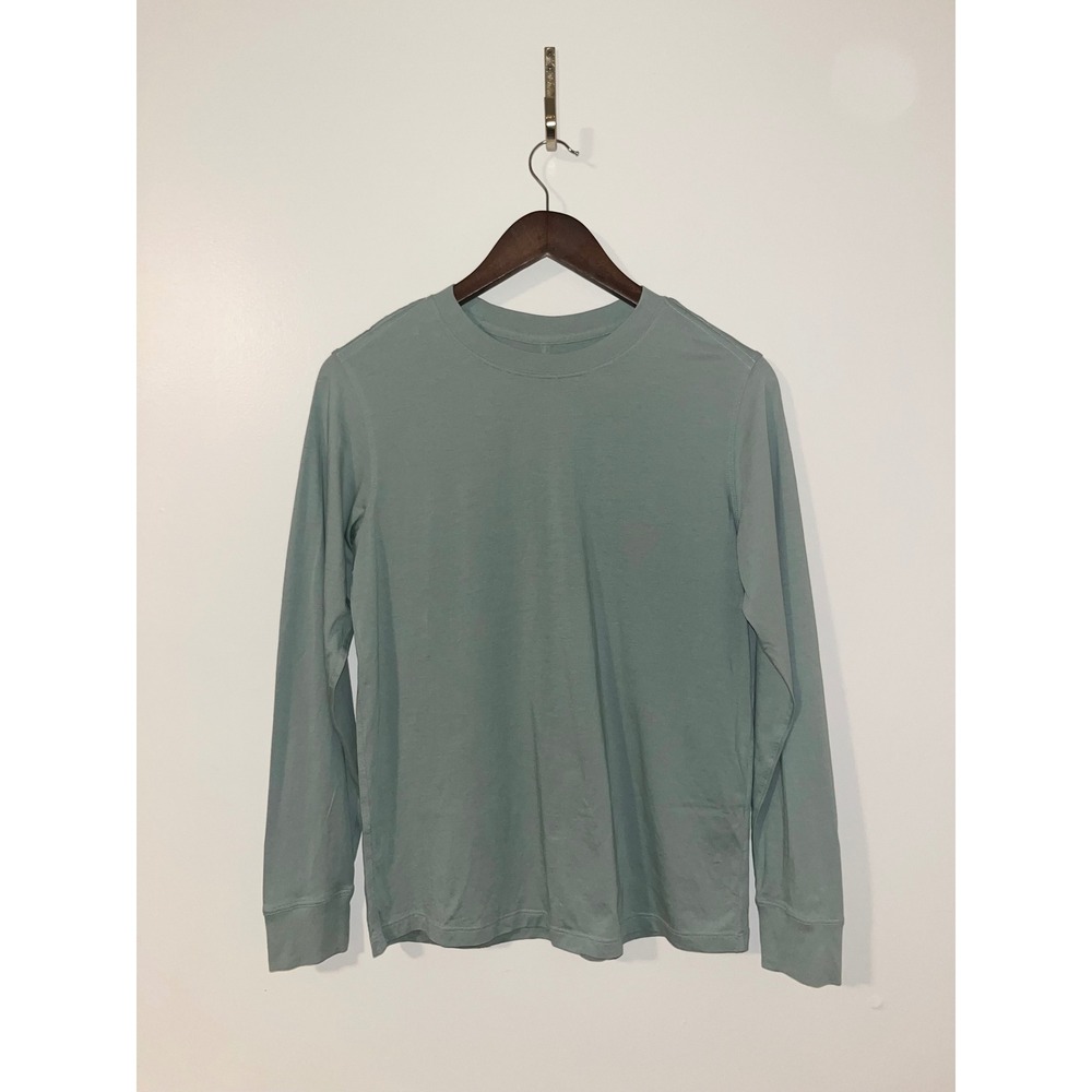 LULULEMON All Yours Cotton Long Sleeve‎ Shirt Top Green Teal Women's Soft